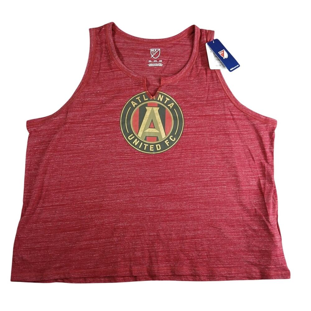MLS Shirt Womens 2XL XXL Tank Top Red Atlanta United FC Athletic Team Gear NWT